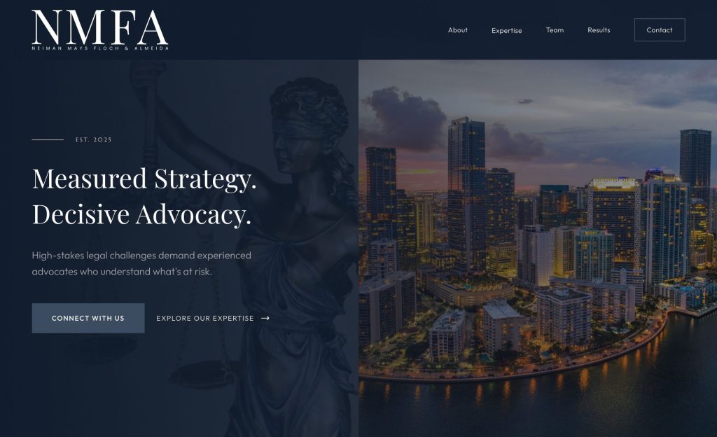 Homepage of nmfalaw website